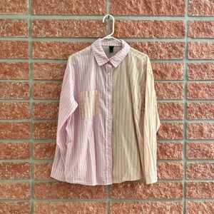🌟 Wild Fable Striped Pink and orange shirt